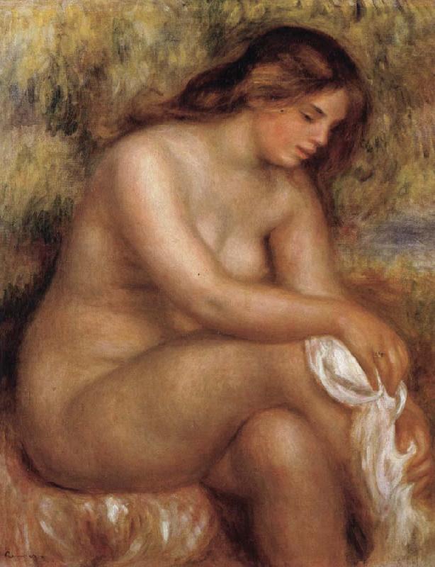 Pierre Renoir Bather Drying her Leg oil painting picture